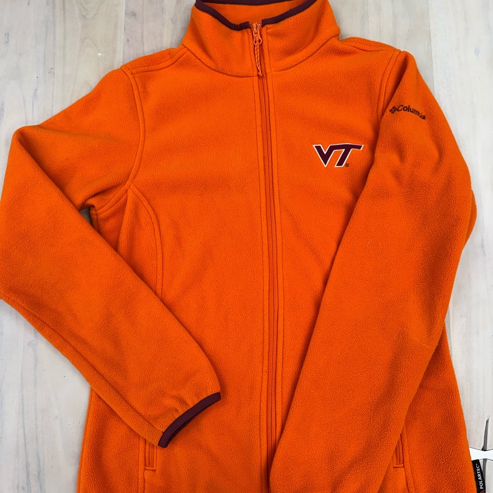 Virginia Tech Columbia Bright Orange Fleece Jacket
